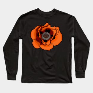 Red Poppy Flower Long Sleeve T-Shirt